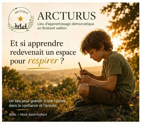 Visuel de communication Arcturus — lieu d'apprentissage démocratique en Brabant wallon